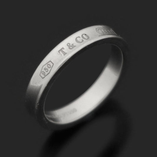 Tiffany & Co PT950 Platinum 1837 Narrow Ring Size 5 114702929