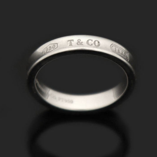 Tiffany & Co PT950 Platinum 1837 Narrow Ring Size 5 114702929