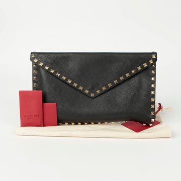 VALENTINO SW2P0P56 ロックスタッド エンベロップ クラッチバッグ 114355716