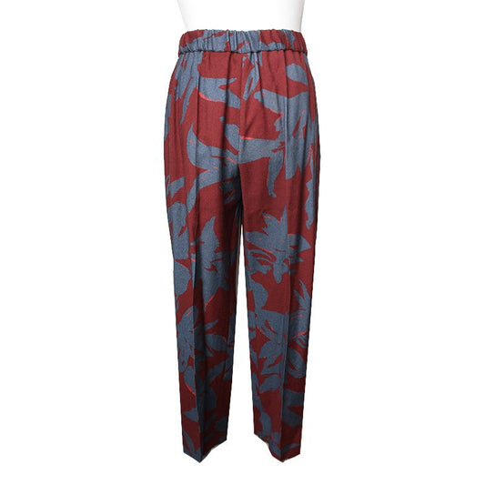 DRIES VAN NOTEN ドリス・ヴァン・ノッテン ウールプリントバンディングパンツ 55, 66 114804320