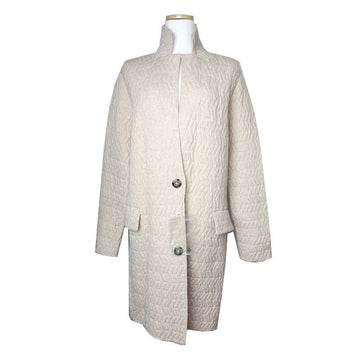 MAXMARA Sベージュカシミヤキルティングロングコート 55, 66 114814315