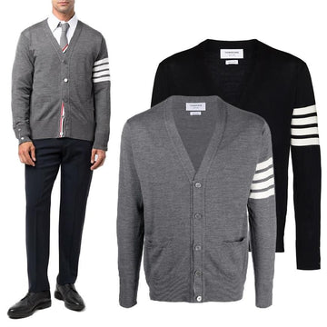 Thom Browne Diagonal Merino Wool Cardigan MKC002A 114882515