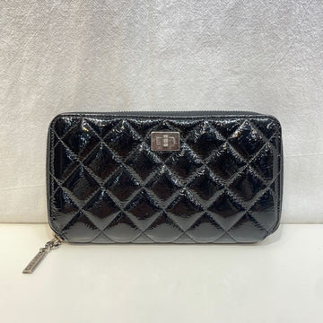 CHANEL 2.55 Vintage Lackleder Reißverschluss Geldbörse 14 114882534