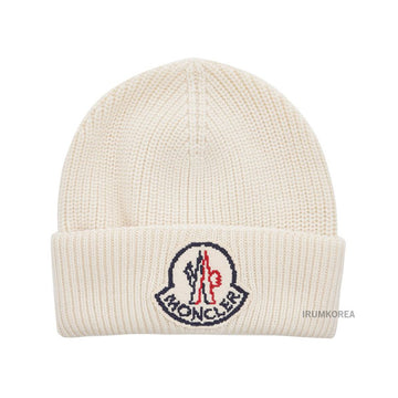Moncler Logo Patch Wool Beanie 114884114
