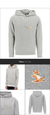 Maison Kitsune Patch Hoodie Grey Melange 114886066 [P]