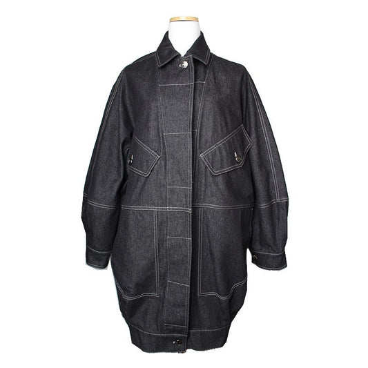 MAXMARA ブラックデニムオーバーサイズコート 66, 77 114887923