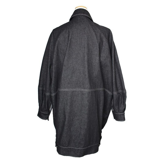 MAXMARA ブラックデニムオーバーサイズコート 66, 77 114887923