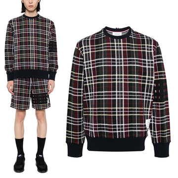 Thom Browne Final No-Margin Jacquard Check Sweatshirt MJT500A 114887964