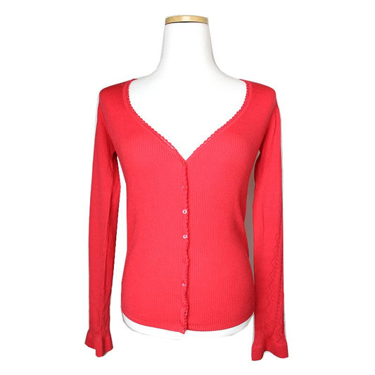 Emporio Armani Coral Pink Knit Cardigan 44 114915138