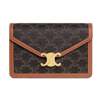 Celine Wallet on Chain Triomphe Crossbody Bag Tan 10L462DQB 04LU 114945181