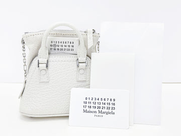 MAISON MARGIELA メゾン マルジェラ ホワイト 5AC マイクロ ミニ ベビー チェーン ショルダーバッグ クロスバッグ 4VMMB30353 114953361