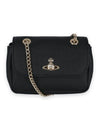 Vivienne Westwood Emma Small Chain Shoulder Bag Saffiano Black 5202006MU S000B N401 114964653 [P]