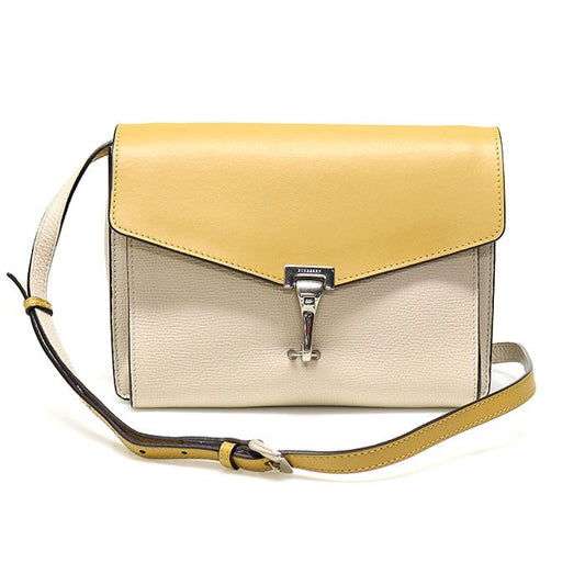 BURBERRY 40764721 イエローライムストーン バイカラー グレイン レザー マッケン スモール クロスバッグ 114976901