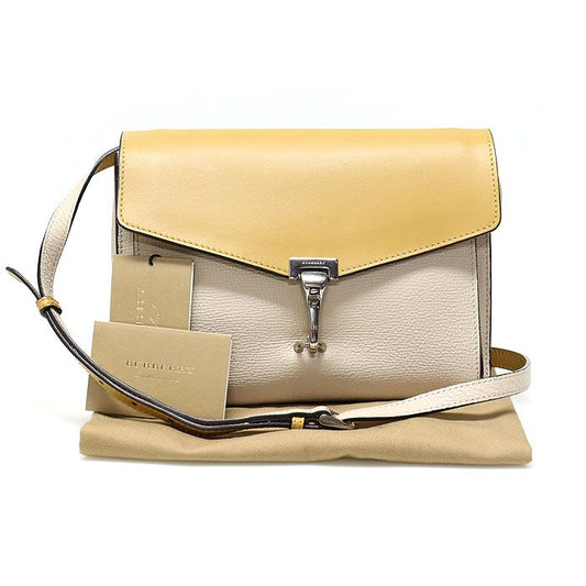 BURBERRY 40764721 イエローライムストーン バイカラー グレイン レザー マッケン スモール クロスバッグ 114976901