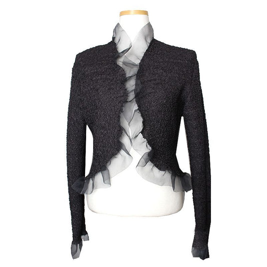 OTHER BRAND Frill Cardigan in Charcoal Grau 44, 55 115016232