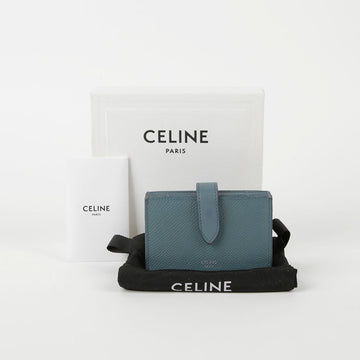 CELINE Leder Akkordeon Kartenetui in Himmelblau 10B693BFP 67181782