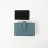 CELINE 10B693BFP スカイブルー レザー アコーディオン カードケース 67181782 [P]