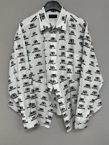 Balenciaga Swing Hand BB Icon Oversized Shirt 115111236