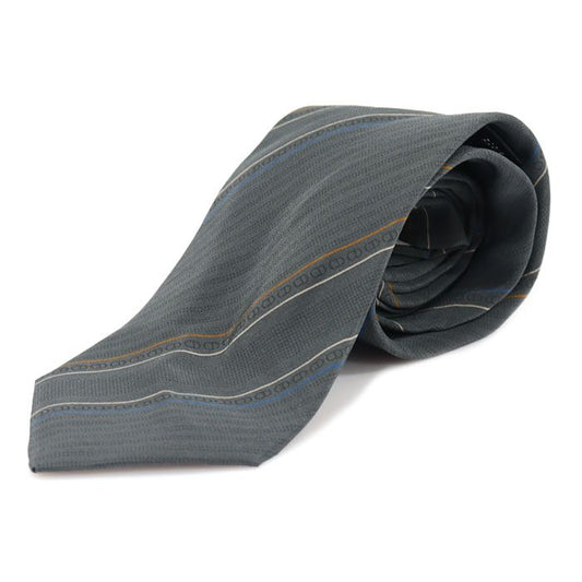 Dior 100% Silk Gray Stripe CD Pattern Tie CO52541CD 115179844