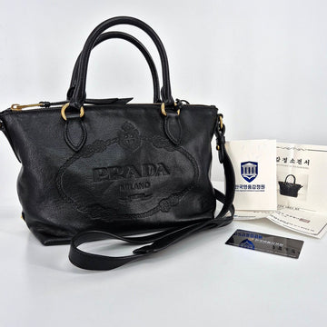 PRADA カーフレザー トップハンドルトートバッグ & クロスバッグ (1BA111) 115399244