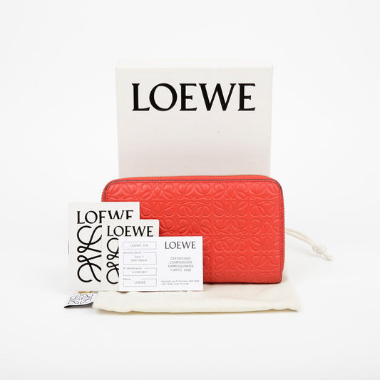 Loewe 107 55 P31 Anagram Zipper Round Wallet 114957595