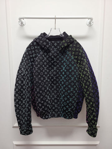 LOUIS VUITTON グラデーションモノグラムメッシュジップジャケット 50 115449512