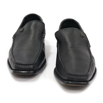 GIVENCHY ブラックレザー メタル 4Gロゴ装飾 メンズローファー 39.5 115450842