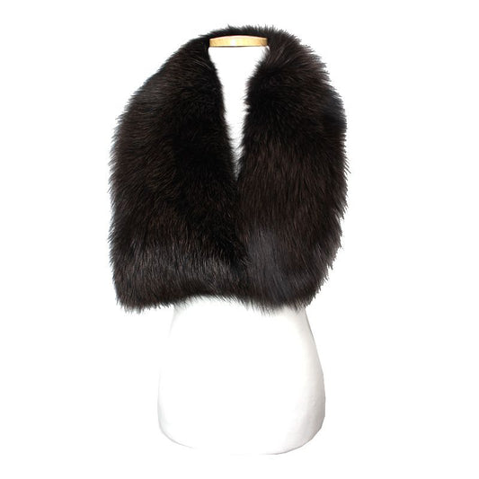 Other Brand Fox Fur Neck Warmer Deep Brown 115471312
