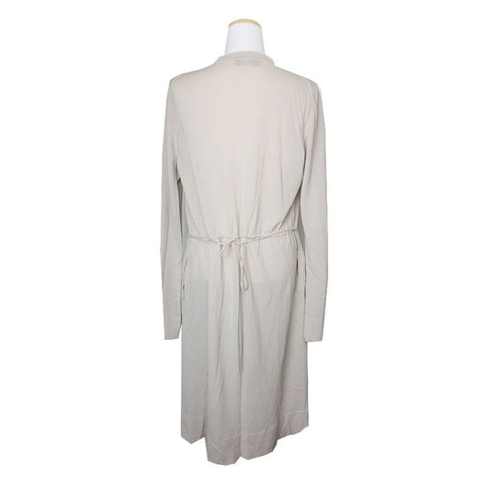 CIVIDINI Chibidi Oatmeal Floral Applique Long Knit Cardigan 55, 66 115472028