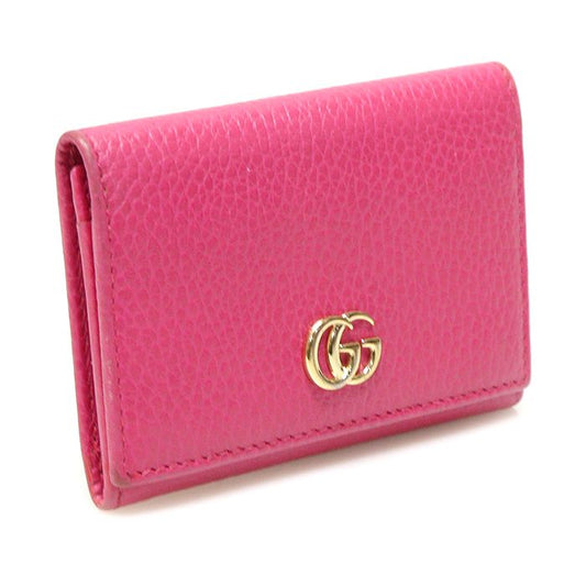 Gucci Pink Gold-tone GG Marmont Card Case Wallet 474748 115519829