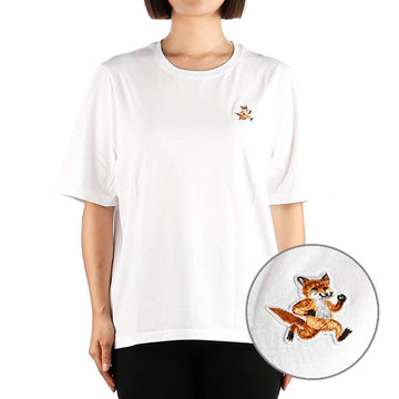 MAISON KITSUNE 24FW 女性 スピーディ フォックス 半袖 Tシャツ MW00119KJ0008 WHITE 115531821
