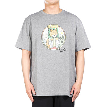 Maison Kitsune 24FW NM00120KJ0118 MED GREY MEL Men's Short Sleeve T-Shirt 115532070