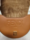 Fendi Brown Gold-tone Moonlight Leather Shoulder Bag 115630618 [P]
