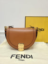 Fendi Brown Gold-tone Moonlight Leather Shoulder Bag 115630618 [P]