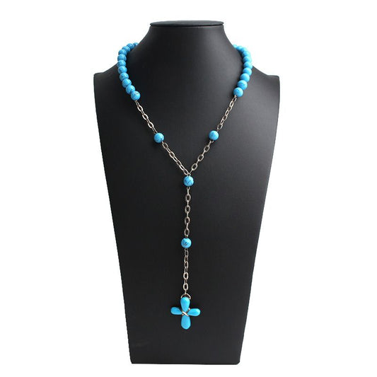 Other Brand Blue Beaded Necklace in 925 Silver 115665490