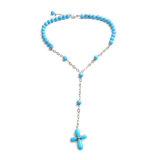 Other Brand Blue Beaded Necklace in 925 Silver 115665490