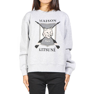 MAISON KITSUNE Damen Sweatshirt in Hellgrau Melange 23FW (LW00306KM0307) 115935697
