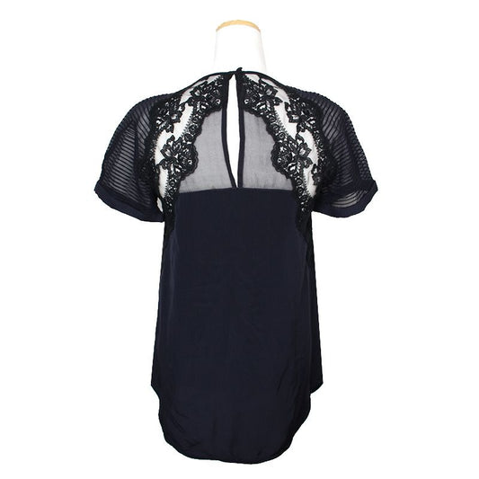 REBECCA TAYLOR レベッカ・テイラー ミッドナイトブルー レース トップス 44, 55 116138068