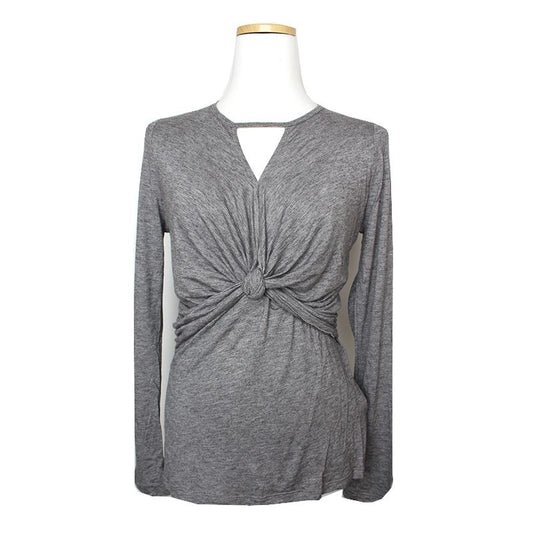 Repetto Melange Grey Draped Top 44 116138551
