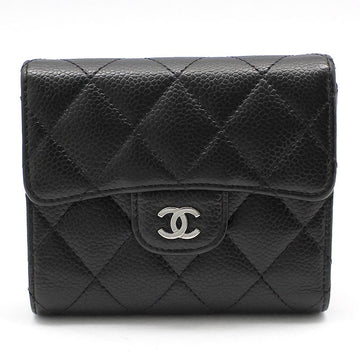 CHANEL Classic Small Flap Black Caviar Wallet with Silver Hardware AP0231 116177439