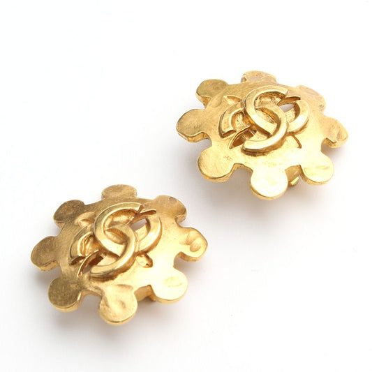 CHANEL CC Logo Slit Clip Earrings 116202037