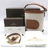 DELVAUX 未使用/ AA0494 PIN ペン キャンバス ミニ バケットバッグ + ストラップ 116338131 [P]