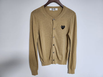 Comme Des Garcons M Beige Black Patch Women Cardigan AZ-N023 c720142 116364745