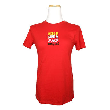MSGM キッズ レッド ロゴ Tシャツ 12歳 116425614