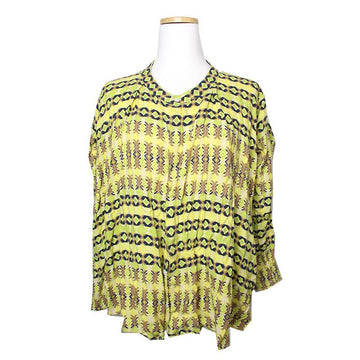 ZUCCA Juka Neon Gelb Print Hemd 55 116426106
