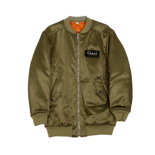 GUCCI Reversibles Bomberjacke mit Logo-Patch Größe 42 115742413