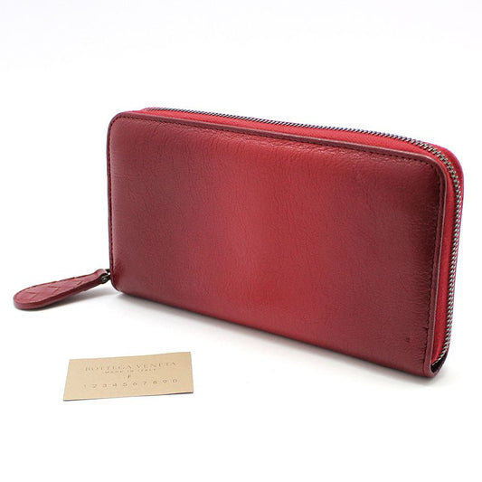 Bottega Veneta Red Gradient Zip-Around Long Wallet 116665465