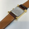 HERMES HH1.201 Hアワー ゴールドレザー ダブルバンド レディースウォッチ 117008558 [P]