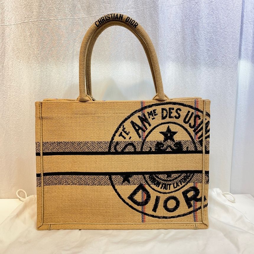 Dior New Condition Book Tote 36 Converse Embroidered Tote Bag
