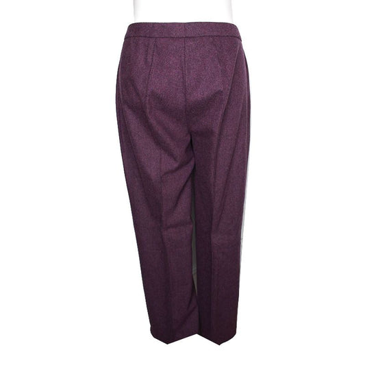 ETRO バイオレットウールブレンドピンタックパンツ 66 77 117011315